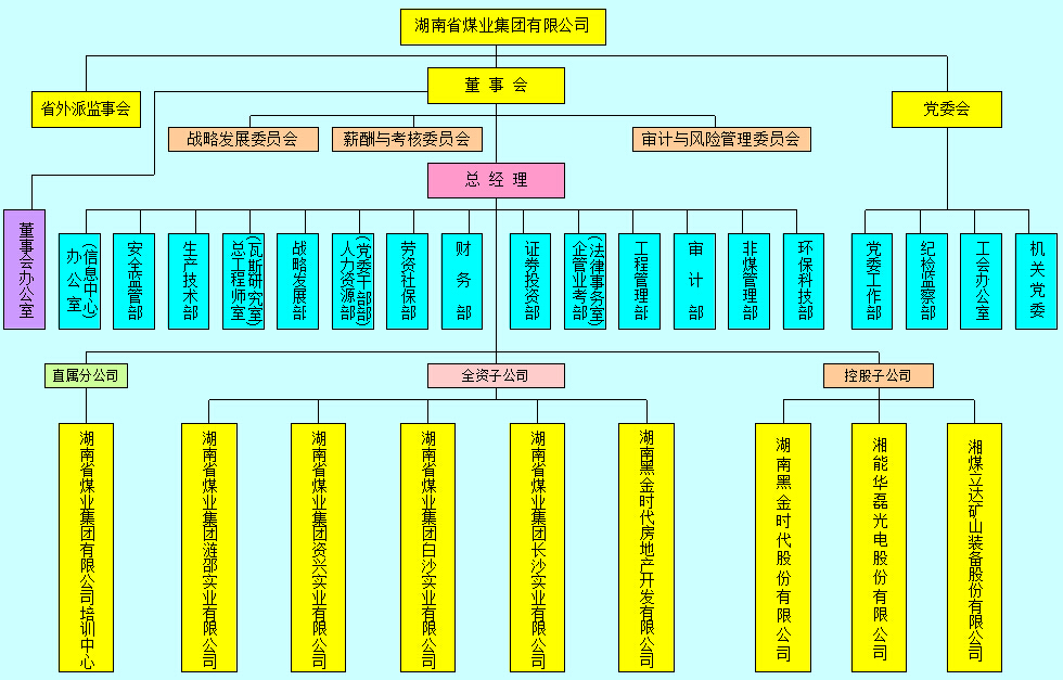 湖南省煤业集团有限公司组织结构图-湖南省煤业集团有限公司